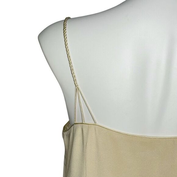 Ann Taylor vintage tan silk cropped cami top size 12 - Picture 6 of 9